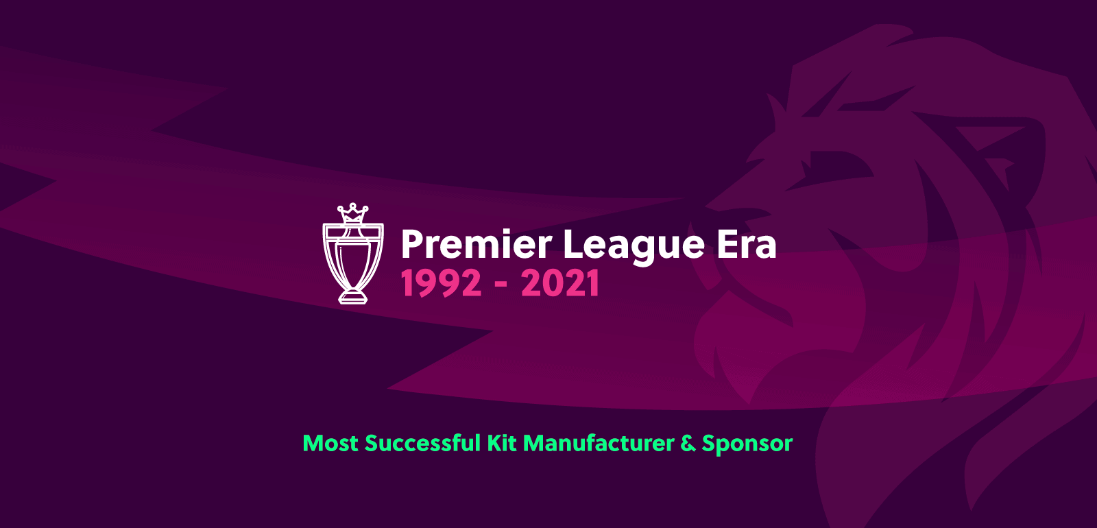 The most successful Premier League Era kit manufacturers unveiled